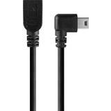 Et stik - Han – Hun - USB-kabel Kabler Tether Tools USB A-USB Mini-B Angled M-F 2.0 0.3m