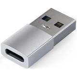 Grå - Kabeladaptere Kabler Satechi USB A-USB C 3.0 M-F Adapter