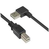 Et stik - Grå - USB-kabel Kabler Good Angled USB A-USB B 2.0 5m