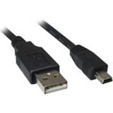 Sharkoon USB-kabel Kabler Sharkoon USB A-USB Mini-B 2.0 3m
