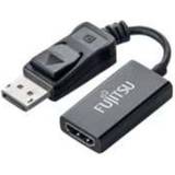 Fujitsu Sort Kabler Fujitsu HDMI-DisplayPort M-F 0.2m
