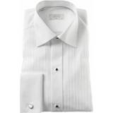 Eton Overdele Eton Slim Fit Plissé Black Tie Shirt - White