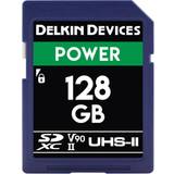Delkin 128 GB Hukommelseskort & USB Stik Delkin Power SDXC Class 10 UHS-II U3 V90 300/250MB/s 128GB