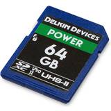 Delkin 64 GB Hukommelseskort Delkin Power SDXC Class 10 UHS-II U3 V90 300/250MB/s 64GB