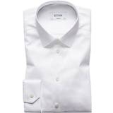 Eton Bomberjakker - Herre Overdele Eton Super Slim Fit Solid Twill Shirt - White
