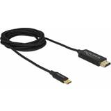 High Speed with Ethernet (4K) - Sort - USB-kabel Kabler DeLock 4K USB C-HDMI 2m