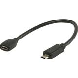 PVC - USB B micro Kabler Valueline MHL USB Micro B-USB Micro B 2.0 M-F Adapter 0.2m