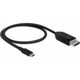 DisplayPort-kabler - Skærmet - USB C-DisplayPort DeLock Bidirectional USB C-DisplayPort 0.5m