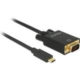 Guld - USB-kabel - VGA Kabler DeLock USB C-VGA 1m