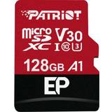 128 GB - Class 10 Hukommelseskort & USB Stik Patriot EP Series microSDXC Class 10 UHS-I U3 V30 A1 100/80MB/s 128GB +Adapter