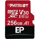 Patriot USB 2.0 Hukommelseskort & USB Stik Patriot EP Series microSDXC Class 10 UHS-I U3 V30 A1 100/80MB/s 256GB +Adapter