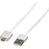 Roline Hvid - USB-kabel Kabler Roline USB A-USB Micro-B 2.0 1m