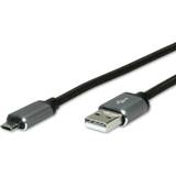 Roline USB-kabel Kabler Roline Reversible USB A-USB Micro-B 2.0 3m