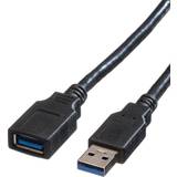 Roline Rund - USB-kabel Kabler Roline USB A-USB A M-F 3.1 (Gen.2) 1.8m