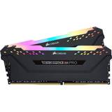 Belysning - DDR4 - Sort RAM Corsair Vengeance RGB LED Pro Black DDR4 3600MHz 2x8GB (CMW16GX4M2Z3600C18)