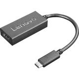 HDMI Kabler Lenovo USB C-HDMI 2.0b M-F Adapter 0.2m