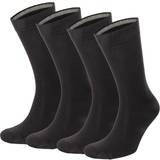 Topeco Tøj Topeco Plain Bamboo Socks 4-Pack - Black
