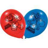 Amscan Latex Ballon Super Mario Rød/Blå 6-pack