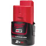 Rød Batterier & Opladere Milwaukee M12 B2