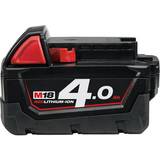 Batterier - Rød - Værktøjsbatterier Batterier & Opladere Milwaukee M18 B4