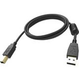 Vision Sort - USB-kabel Kabler Vision Professional Ferrite USB A-USB B 2.0 3m