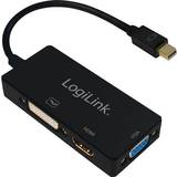 LogiLink DVI Kabler LogiLink DisplayPort Mini-DVI/HDMI/VGA M-F Adapter