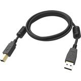 Vision Sort - USB-kabel Kabler Vision Ferrite USB A-USB B 2.0 1m