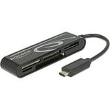 DeLock SD Hukommelseskortlæser DeLock USB 2.0/USB-C OTG Card Reader for microSDXC/SDXC (91739)