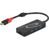 DeLock USB-C Card Reader for microSDXC/SDXC with USB Hub (62900)