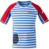 Stribede Badetøj Didriksons Surf UV T-shirt - Malibu Blue Simple Stripe (502473-945)