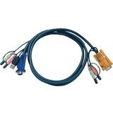 3,5 mm - Rund - USB-kabel Kabler Aten KVM VGA/2x3.5mm/USB A-VGA 2x3.5mm 3m