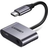 3,5 mm - Sort - USB-kabel Kabler Ugreen USB C- USB C/3.5mm M-F 0.1m