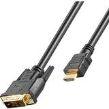 Dvi kabel Goobay Gold HDMI - DVI-D Single Link 1m