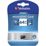 Micro sd kort 64 gb Verbatim Premium MicroSDXC UHS-I 64GB