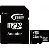 Team Class 10 Hukommelseskort & USB Stik Team MicroSDHC Class 10 32GB