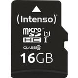 16 GB - microSDHC Hukommelseskort Intenso Professional microSDHC Class 10 UHS-I U1 90/90MB/s 16GB +Adapter (600x)