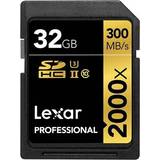 Lexar Media 32 GB Hukommelseskort & USB Stik Lexar Media SDHC Professional UHS-II U3 300MB/s 32GB (2000x)