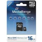 MediaRange 16 GB Hukommelseskort MediaRange MicroSDHC Class 10 16GB