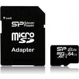 Silicon Power 64 GB Hukommelseskort Silicon Power Elite microSDXC Class 10 UHS-l U1 85/10MB/s 64GB +Adapter