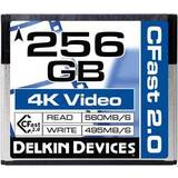 Delkin 256 GB Hukommelseskort Delkin CFast 2.0 560/495MB/s 256GB