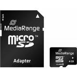 4 GB Hukommelseskort & USB Stik MediaRange MicroSDHC Class 10 4GB