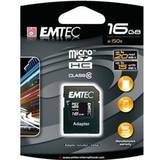 Emtec 16 GB Hukommelseskort Emtec MicroSDHC Class 10 16GB