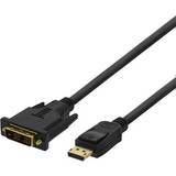 Deltaco DisplayPort-kabler - Rund Deltaco Single Link DVI-DisplayPort 2m