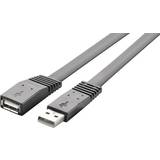 Renkforce Han – Hun - USB-kabel Kabler Renkforce Flat USB A - USB A M-F 2.0 1m
