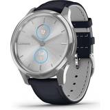 Garmin Vivomove Luxe 42mm Stainless Steel Case with Leather Band