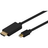 MicroConnect DisplayPort-kabler - Hvid MicroConnect HDMI - DisplayPort Mini 1m
