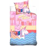 Gurli Gris - Pink Tekstiler Peppa Pig with Unicorn Bed Linen Duvet Cover 140x200cm