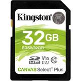 Kingston 32 GB Hukommelseskort Kingston Canvas Select Plus SDHC Class 10 UHS-I U1 V10 100MB/s 32GB