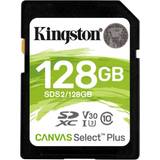 Kingston 128 GB Hukommelseskort Kingston Canvas Select Plus SDXC Class 10 UHS-I U3 V30 100/85MB/s 128GB
