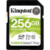 Kingston 256 GB Hukommelseskort & USB Stik Kingston Canvas Select Plus SDXC Class 10 UHS-I U3 V30 100/85MB/s 256GB